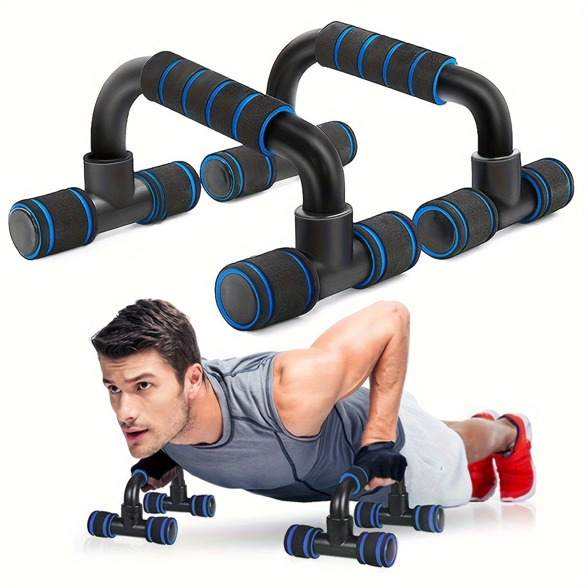 STÆDIX™ Push-Up - Calesthenic Bars – Rutschfeste Liegestützgriffe für effektives Brust-, Arm- & Core-Training | Leicht, stabil & tragbar